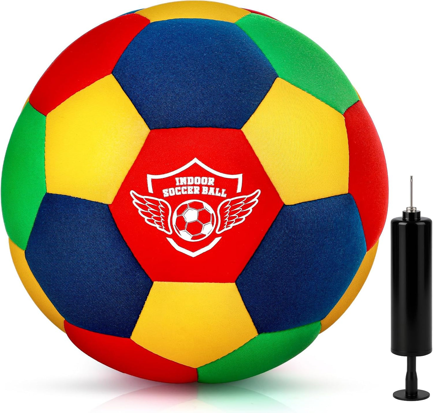 Jofuni Indoor Soft Football for House Home, Training Ball Standard Size 4 Soft & Safe Ball for Teenager 6-12 Indoor Dribbling, Training, Football Gift for Kids Boys(Size 4)